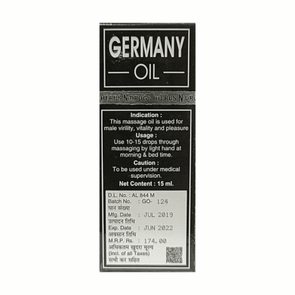 Buy Ayurvedic Male Sexual Germany Oil 15 ml For Low Prices (Pack of 3)
