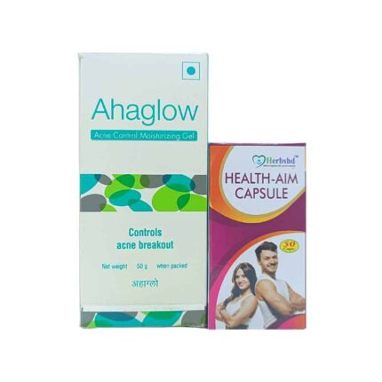 Ahaglow Acne Control Moisturizing Gel & Health Aim Capsule