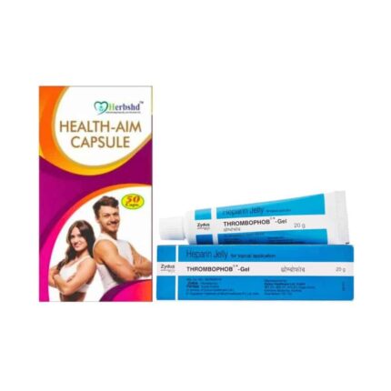 Ayurvedic Health Aim Capsule And Thrombophob- Gel For Good Health & Skin Health Care (Combo pack)