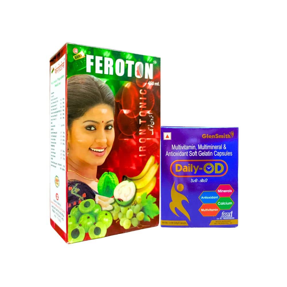 Ayurvedic Feroton Iron Tonic & Daily-OD Capsule Ayurvedic Feroton Iron Tonic & Daily-OD Capsule