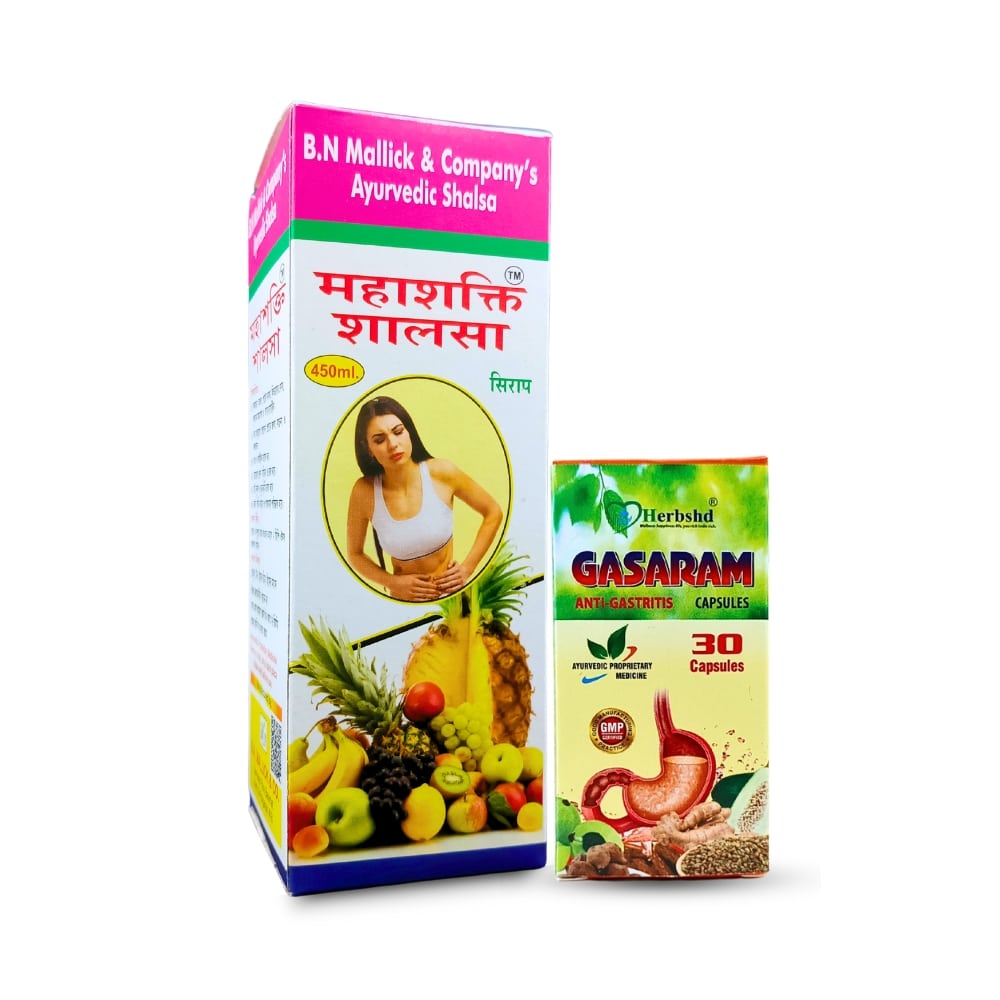 Mahashakti Shalsa Syrup & Gasaram capsule for acid reflux Mahashakti Shalsa Syrup & Gasaram Capsule