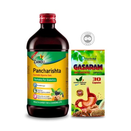 Sugar Free Zandu Pancharishta Digestive Tonic & Gasaram Capsule