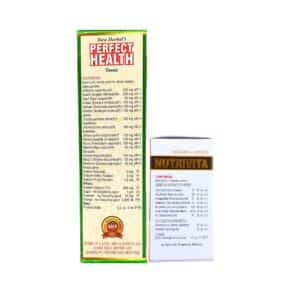 Ayurvedic Perfect Health 450ml Tonic & Nutrivita 60 Capsule for Good Health