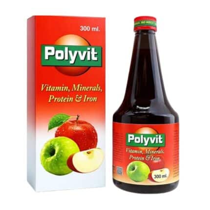 Ayurvedic Polyvit 300 ml Syrup and Eucovine Plus 30 Capsule for Vitamin
