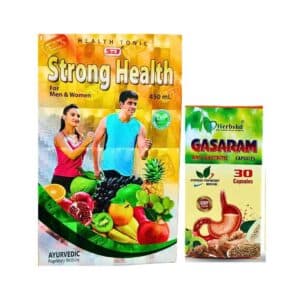 Ayurvedic Strong Health 450ml Tonic & Gasaram 30 Capsule